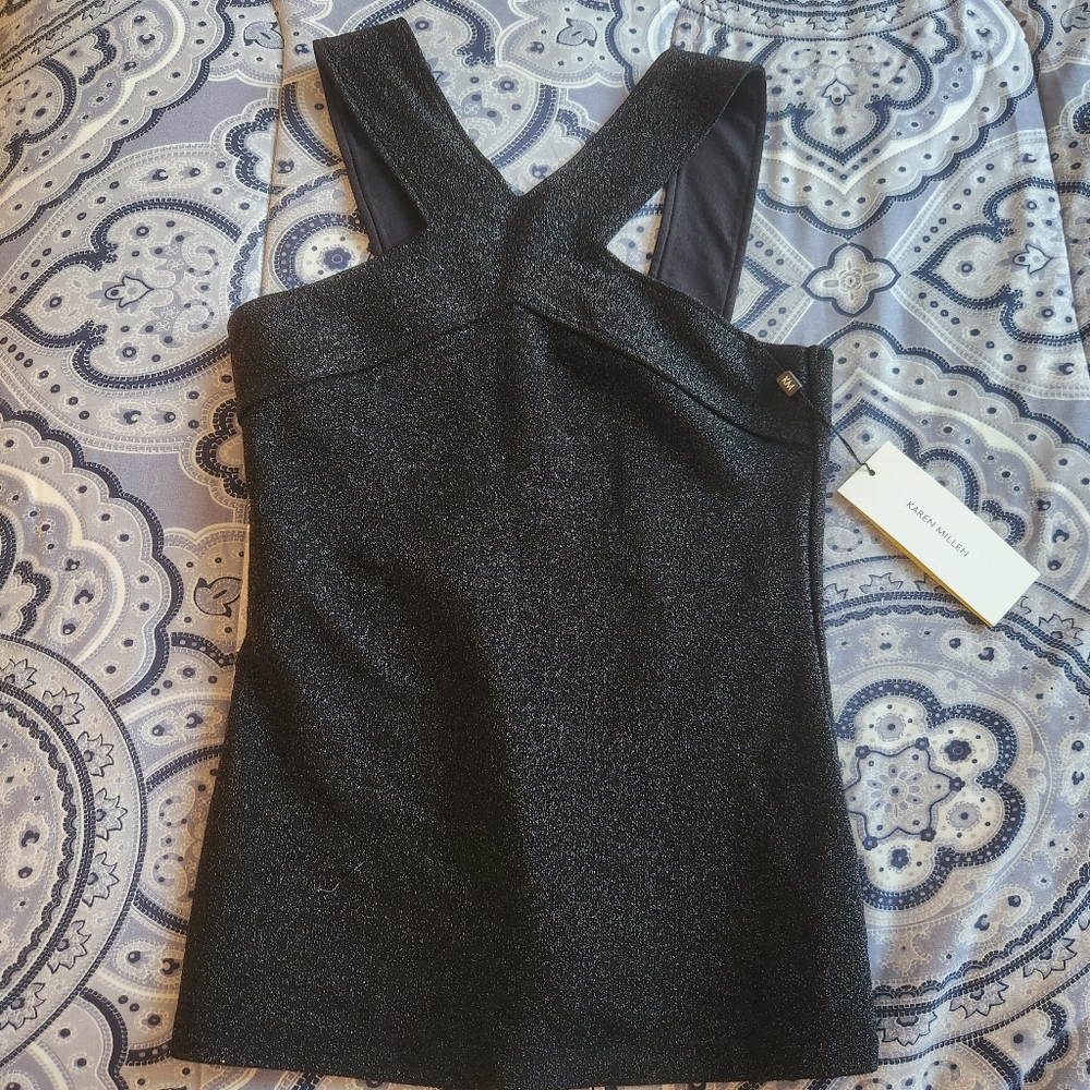 Karen millen sparkly top size 4 NWT